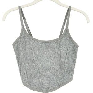 Colsie Women's Casual Corset Gray Large